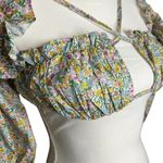 For Love & Lemons Raleigh Crop Top Size Small Floral Multicolor Photo 4