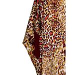 Ivy Jane Women Top Silky Flowy Tunic Leopard Print Dolman Sleeves Colorful Small Photo 8