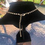 Women's NWOT Silver Tone "V" Rhinestone Necklace Photo 2
