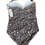 Anne cole  Signature Convertible One Piece Swimsuit Brown and White Size 20W NWT Photo 4