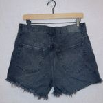 Aeropostale AERO Black Wash Denim Button Fly 90s High Rise Cut Off Shorts size 8 Photo 4