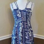 Patchwork Blue & White Paisley Boho Strappy ModCloth Sun Dress by Ripe Clothing Photo 0