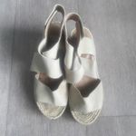 Eileen Fisher Willow Leather Espadrille Sandals Open Toe Tan Wedge Size 7.5 Photo 3