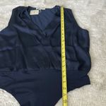 Favorite Daughter The Sleeveless Date Blouse Bodysuit Navy Size L Photo 11