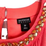 Enfocus Studio Enfocus Petite Pink Sparkle Beaded High Neck Key Hole Maxi Formal Dress Size 8 Photo 5