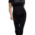 Torrid  Full Length Crushed Velvet Short Sleeve Catsuit Black Photo 0