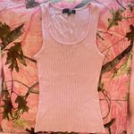 Full Tilt y2k light baby rose pink fitted cotton ribbed cami Photo 0