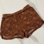 Madewell Drapey Pull On Paisley Festival Shorts Women's Medium Burnt Orange Boho Photo 0