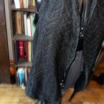 Eileen Fisher  black herringbone wool/nylon XL luxe vest Photo 1