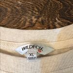 Wildfox Oversized Sweatshirt XL Cream Pink Leopard Lips Slouchy Indie Lounge Photo 4