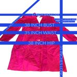 COURTENAY VINTAGE 1980'S PINK LINEN BLEND KNEE LENGTH BLAZER JACKET (10) Photo 11