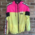 PINK - Victoria's Secret RARE Victoria’s Secret PINK Colorblock Neon Pink Yellow Los Angeles Windbreaker Photo 1