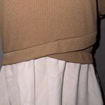 SHEIN Two Tone Peplum blouse women’s size large White Photo 4