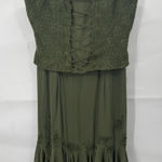 VTG Masoni Fairy Renaissance Whimsical Midi Dress Women 20 Green Goblin Gremlin Size undefined Photo 0