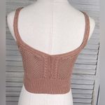 Me to We  Knit Cropped Tank Top Pinky/Beige-Small Photo 1
