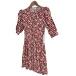 Reformation NWT Laylin Floral Red White Mini Dress Size 0 Flower Girl Boho Photo 3