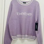 Bebe womens sweats size XL light purple and white Photo 0