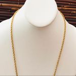 Kennth Jay Lane Gold Tone Chain with Brooch/Pin Pendant Purple Stone Photo 2