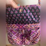 Vera Bradley Iconic Triple Zip Hipster Crossbody Purse Raspberry Medallion. Photo 4