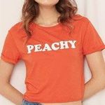 Garage peachy orange crop top Photo 0