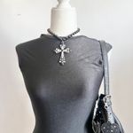 Black Open Back Mini Dress, Y2K‎ Baddie, Streetwear, Hypebae, Clubwear, Small Photo 2