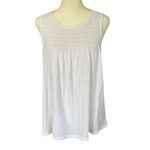 Old Navy women's size small white sleeveless baby doll style pleated tank top Photo 1