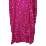 Amanda Uprichard NWT Liz Feather Trim Strapless Sequin Dress in Hot Pink Size XL Photo 10