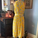 Ann Taylor  Yellow Floral Print Sleeveless Midi Dress Photo 7