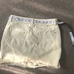 Kensie Yellow Cotton Denim Skirt Raw Edges Size 2 Photo 7