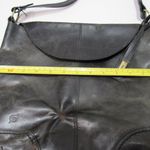 Born Black Leather Shoulder Bag Flip Opening Boho Classic Goth Minimalist Photo 4
