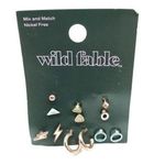 Wild Fable Stud Earrings Set Mix & Match Hoops Accent Lightning Gold Tone Photo 0