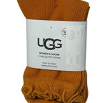 UGG  Womens Dark Apricot One Size Ribbed Crew Socks with Ruffle Trim Photo 0