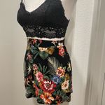Forever 21 F21 Black Multicolored Tropical Floral Printed High-Waist Shorts - S Photo 11