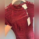 Foxiedox New $163 Nordstrom  Open Back Ellie Dress Fit and Flare Lace in Burgundy Photo 11