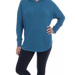 Chaser NWT Blue Hooded thermal/waffle knit pullover. Size L. Revolve brand Photo 0
