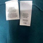 Anne Klein Cardigan Teal Green women's L Ruffle Sleeves button front long length Photo 4