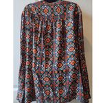 Cato women's blouse size XL orange and geometric bohemian Photo 4