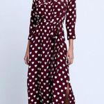 L'Agence NWT Cameron in Redwood Heart Print Silk Belted Maxi Shirt Dress XS Photo 10