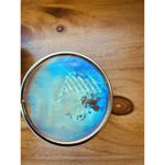 Vintage 1960s Gold Tone Egyptian Hologram Pendant Circle Glass Pyramid 3D Egypt Photo 9