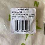 BP Women Ivory Green Topographic Topo Long Sleeve Crewneck Crop Sweatshirt Small Photo 6