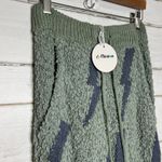 Macaron Knit Lounge Pants Women’s Small Green Lightning Bolt Joggers Photo 2
