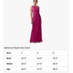 Adrianna Papell Women's Stardust Pleated Draped Gown Size US 6 Magenta Photo 11