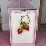 Betsey Johnson Strawberry keychain fob bag purse charm Photo 0