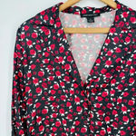 Something Navy Revolve  Vintage Button Down Top in Black Rose Ditsy Size XS Photo 3