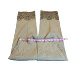 KOBI HALPERIN cropped linen blend pants with lace trim Size 2 Photo 3