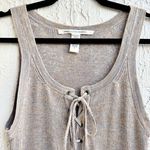 Diane Von Furstenberg Diane Von FurstenbergCotton Blend Lace Up Tank Top Beige Blue Women Size Large Photo 1