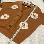 Madewell  Cotton Cardigan Sweatshirt in Tie-Dye Dot Warm Hickory Small Photo 4