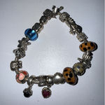 Pandora  Bracelet  21 charms Sterling Silver Cocktail Money Bag Heart Gift 8.5" Photo 0