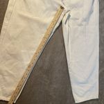 H&M  Pants Womens 14 Plus High Rise Cream Relaxed Fit Straight Leg Jeans Stretch Photo 5