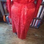 Saylor Farrow V-neck night out long sleeve Flame midi dress Photo 2